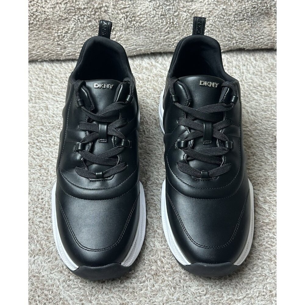 NEW DKNY Decorah Black Athletic Chunky Sole Shoes Womens Sneaker Size 10 - Picture 3 of 15